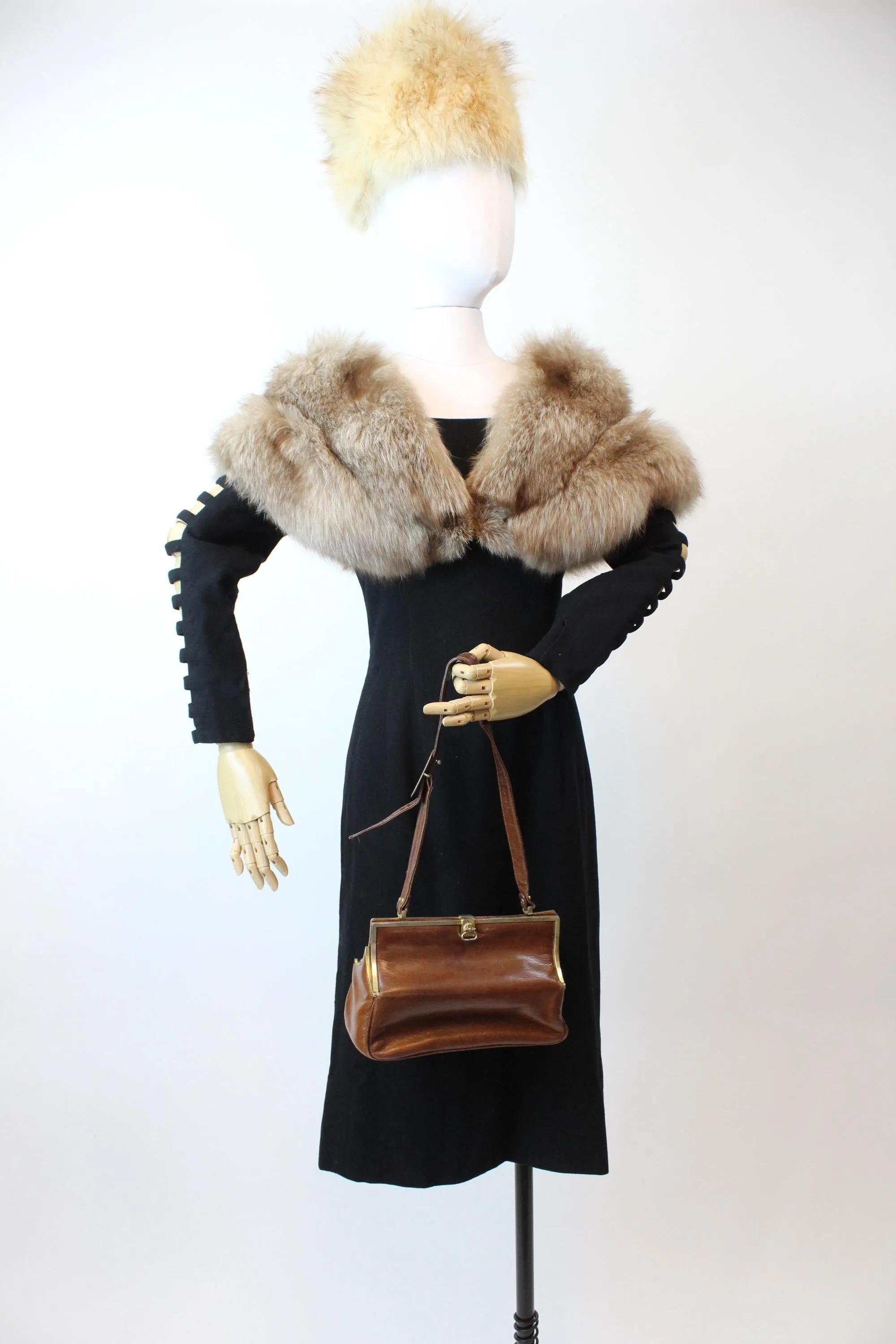 1940s POINTED ARCH leather handbag | new fall winter