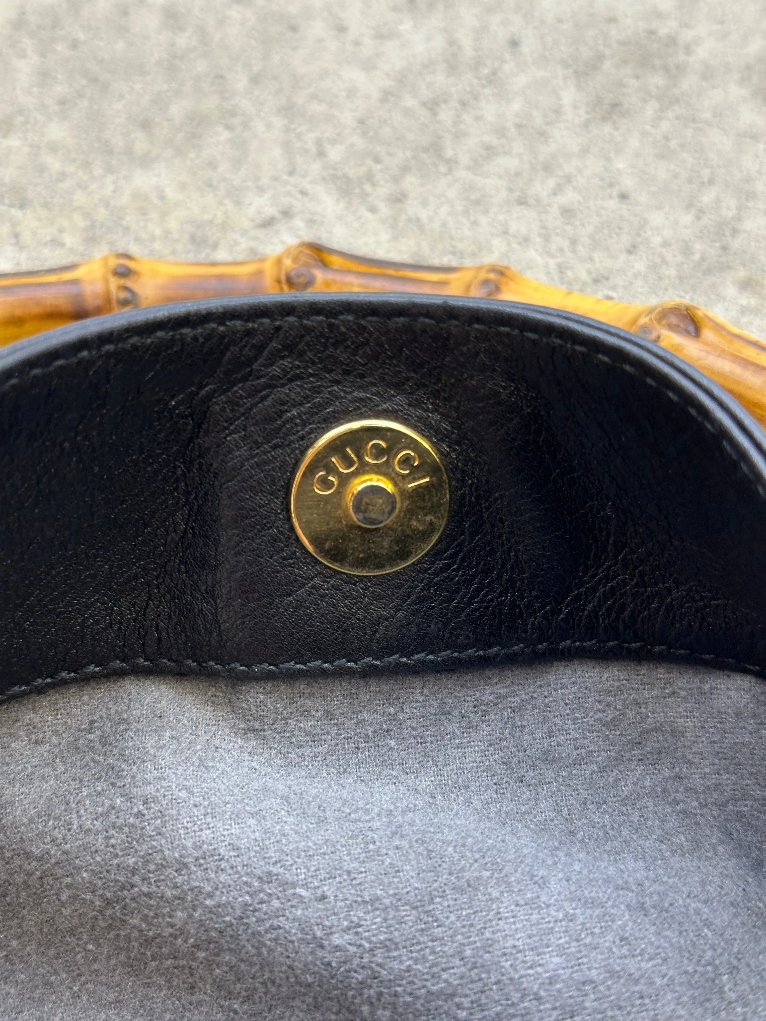 1990s Gucci Bamboo Leather Bag