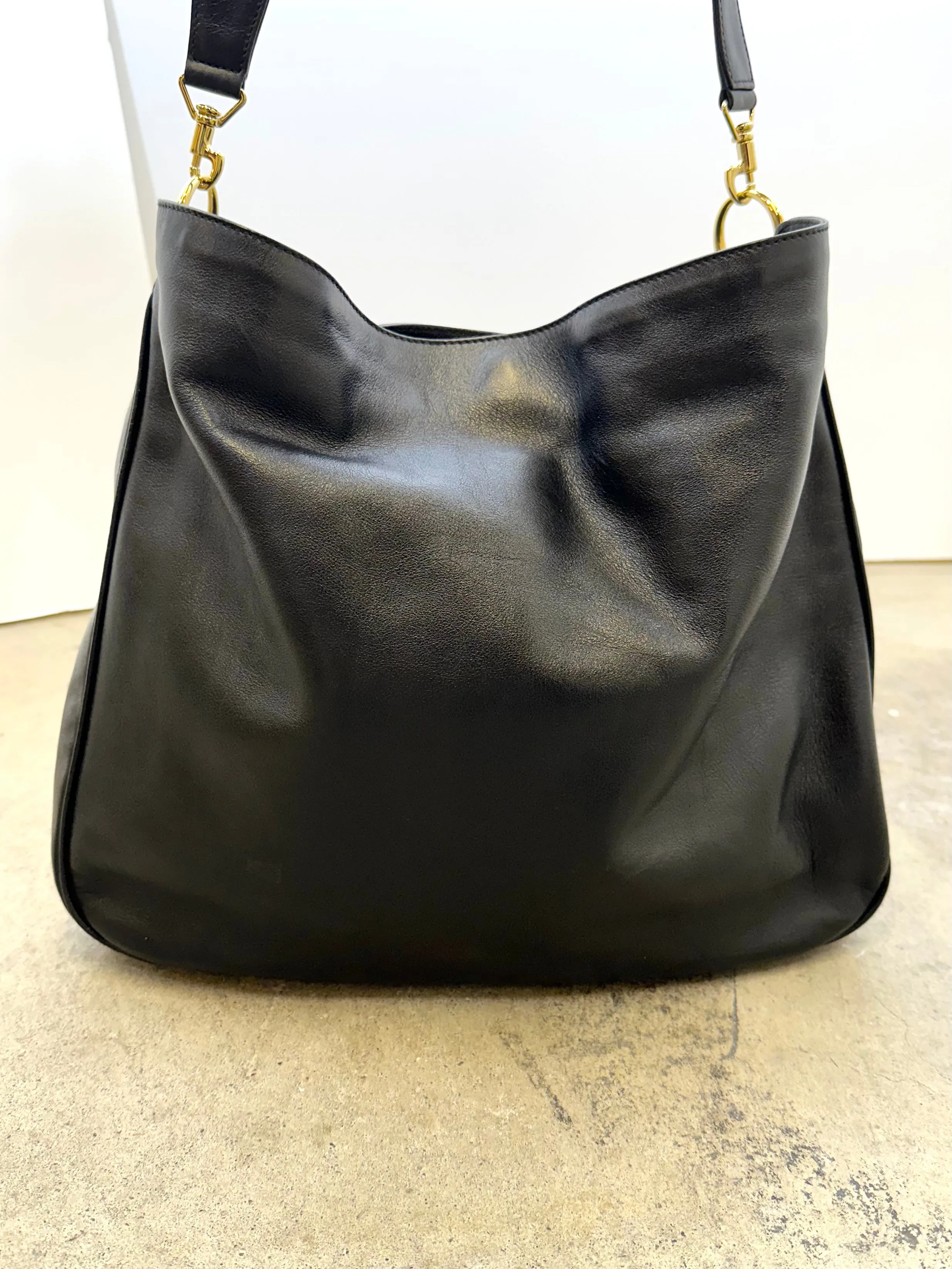 1990s Gucci Bamboo Leather Bag