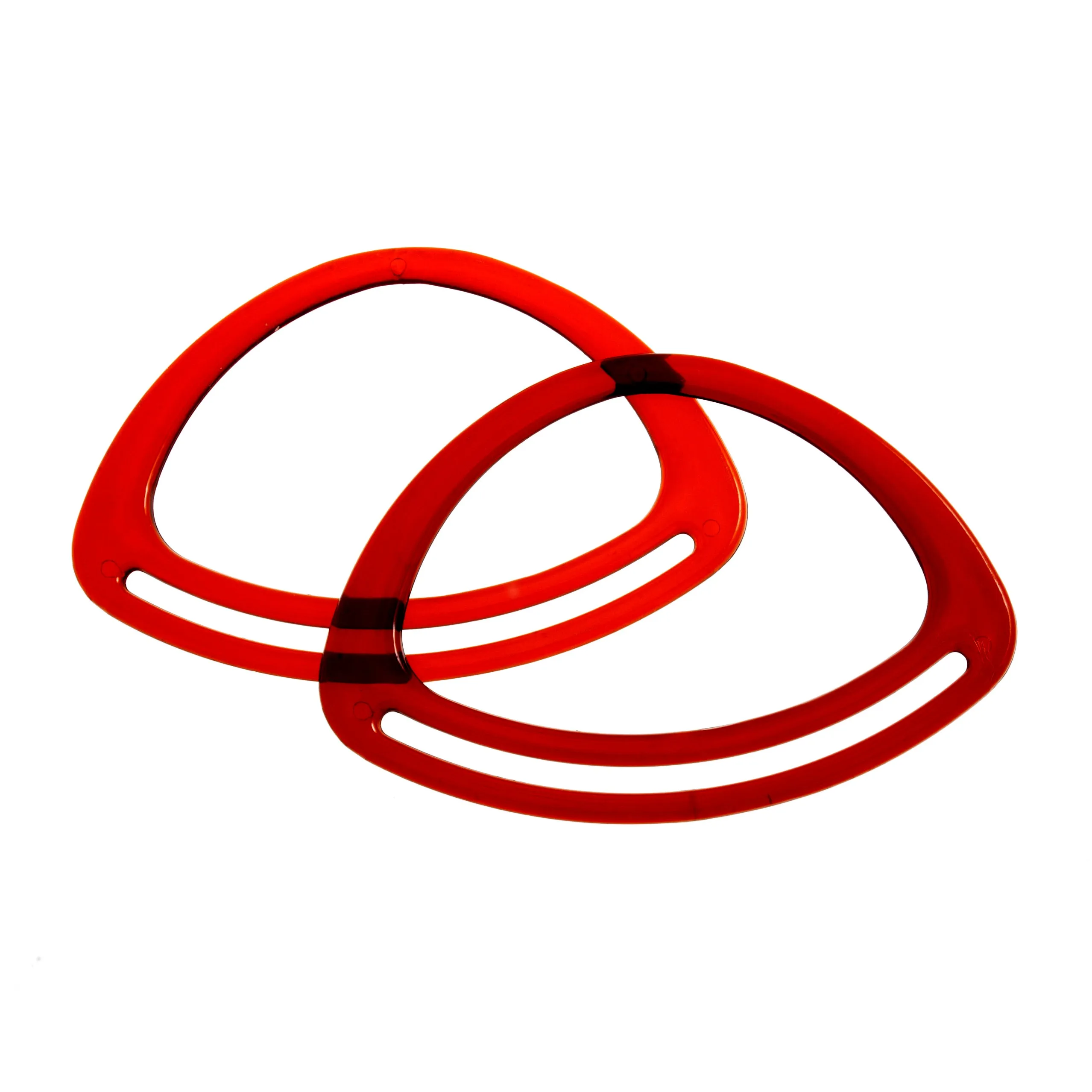2 x Oval Shaped Plastic Handles Macramé Bag Making Crafts 7in. - Select Colours