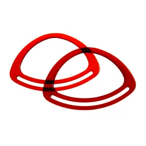 2 x Oval Shaped Plastic Handles Macramé Bag Making Crafts 7in. - Select Colours