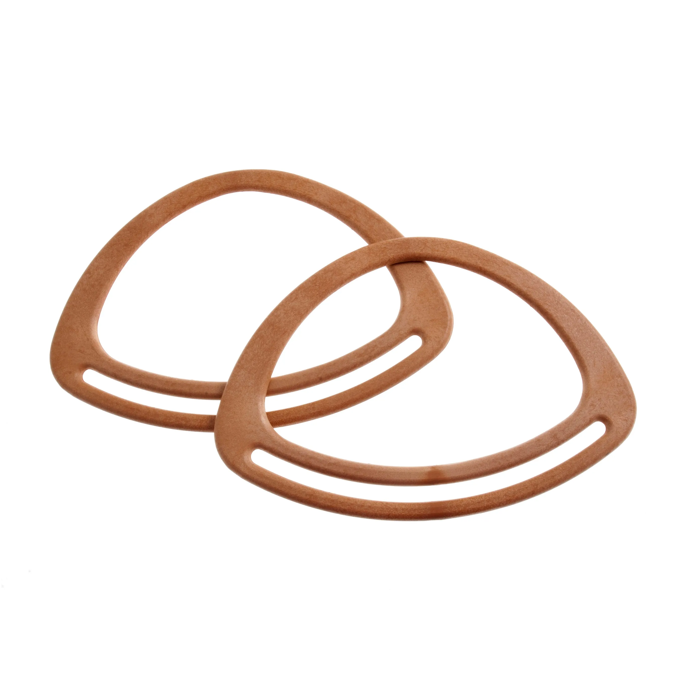 2 x Oval Shaped Plastic Handles Macramé Bag Making Crafts 7in. - Select Colours