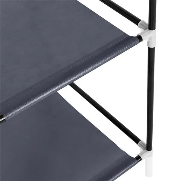 69" Portable Clothes Closet Organizer, Gray