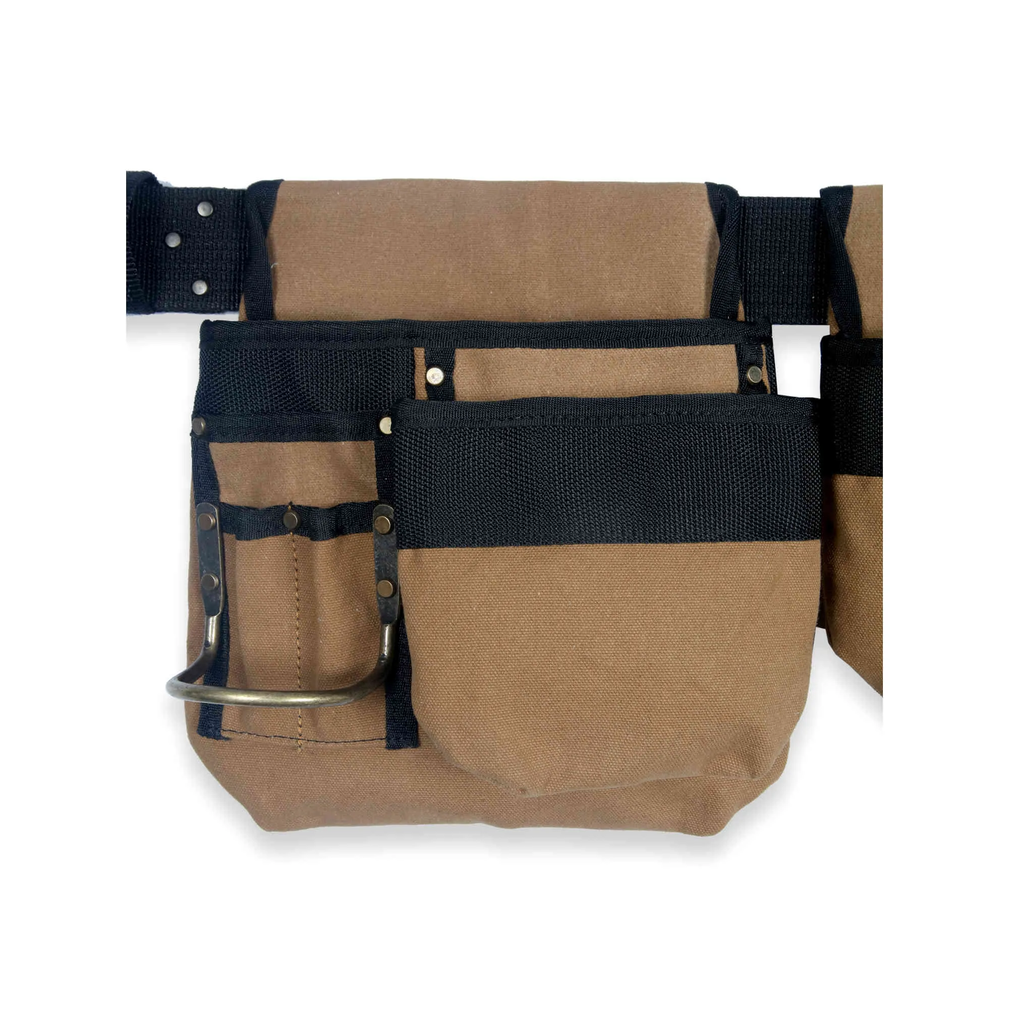 97425 - 4 Piece 12 Pocket Carpenter's Tool Belt Combo in Waterproof Canvas | Style n Craft