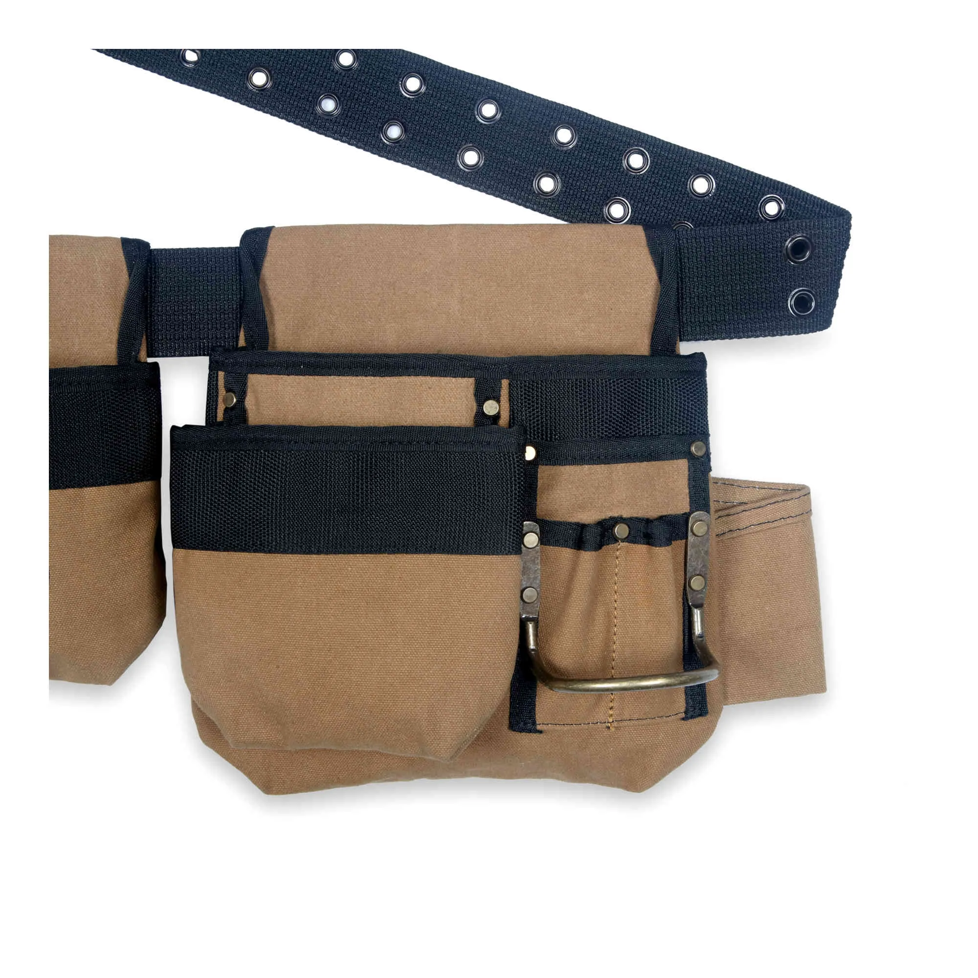97425 - 4 Piece 12 Pocket Carpenter's Tool Belt Combo in Waterproof Canvas | Style n Craft