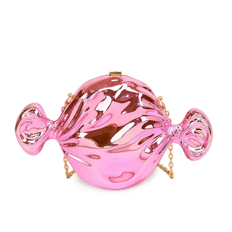 Acrylic Candy Evening Clutch – Shiny Candy Shoulder & Crossbody Purse for Weddings & Parties