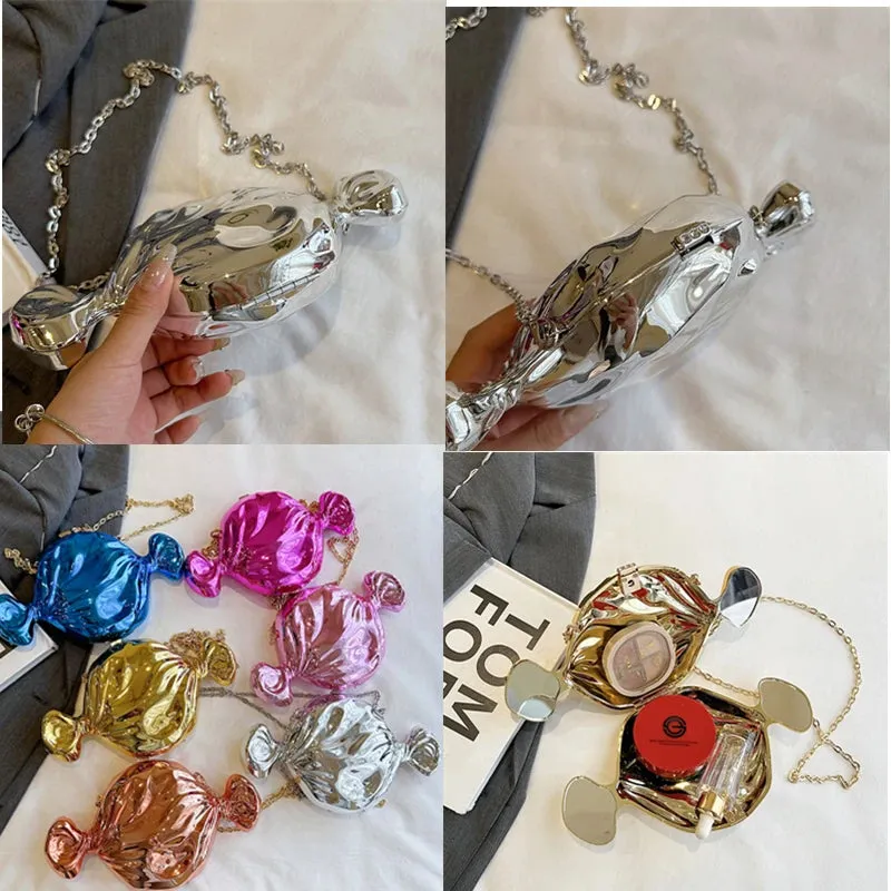 Acrylic Candy Evening Clutch – Shiny Candy Shoulder & Crossbody Purse for Weddings & Parties
