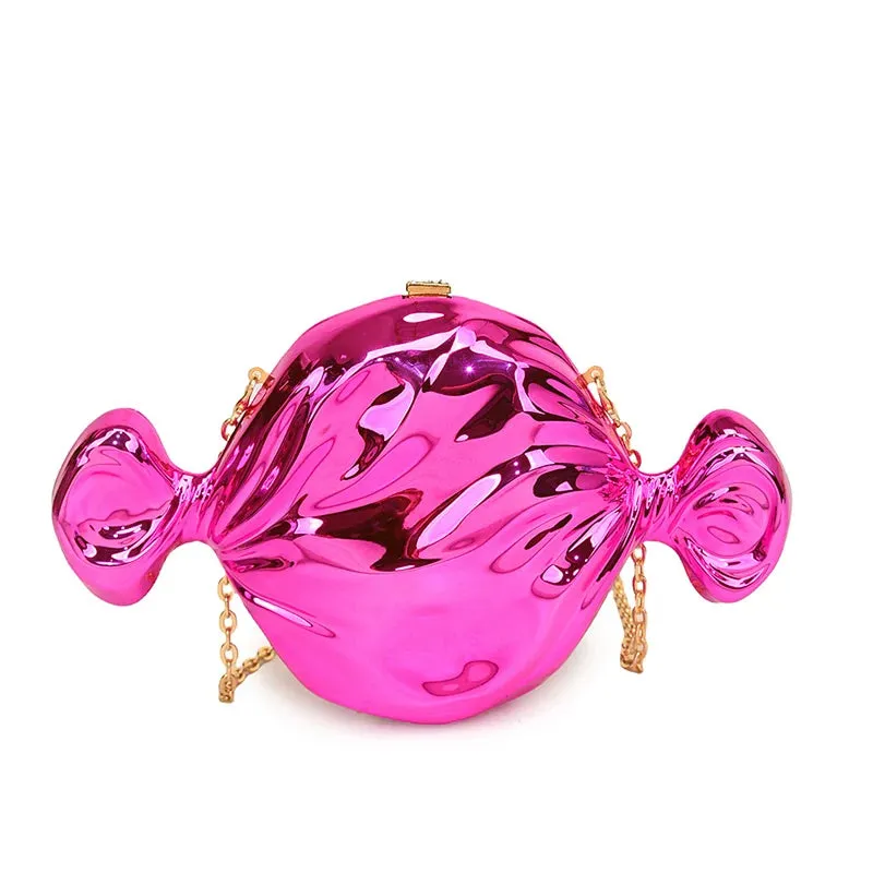 Acrylic Candy Evening Clutch – Shiny Candy Shoulder & Crossbody Purse for Weddings & Parties