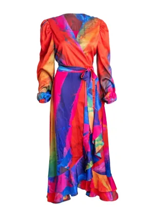 Alana Kay Carrie Long Sleeve Wrap Dress
