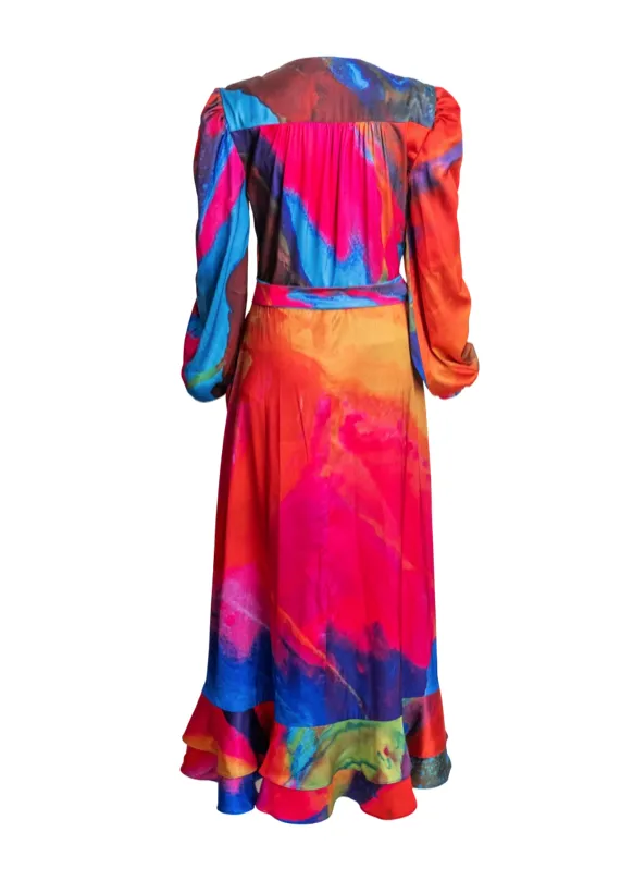 Alana Kay Carrie Long Sleeve Wrap Dress