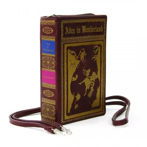 Alice in Wonderland Book Clutch Cross Body Bag