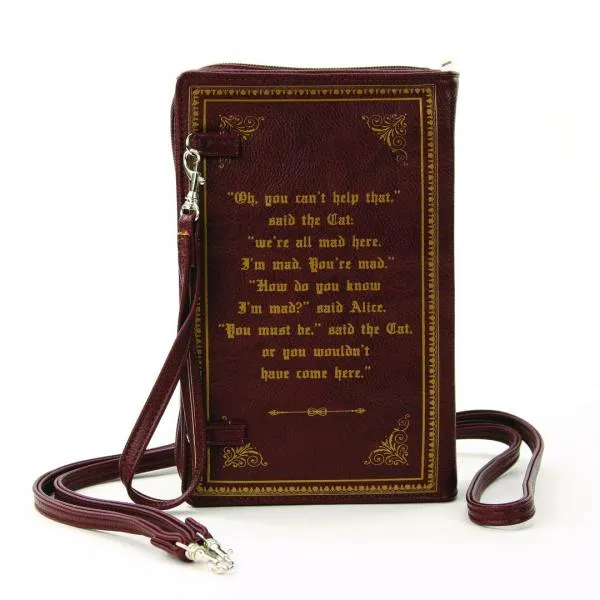 Alice in Wonderland Book Clutch Cross Body Bag
