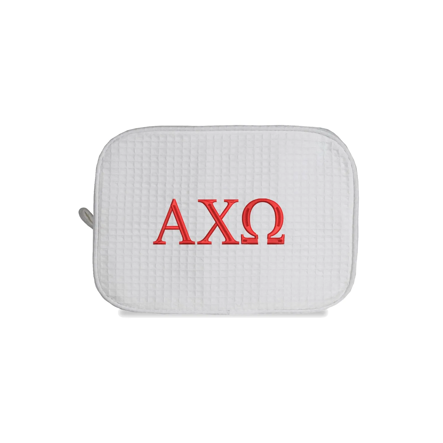 Alpha Chi Omega Waffle Weave Cosmetic Bag