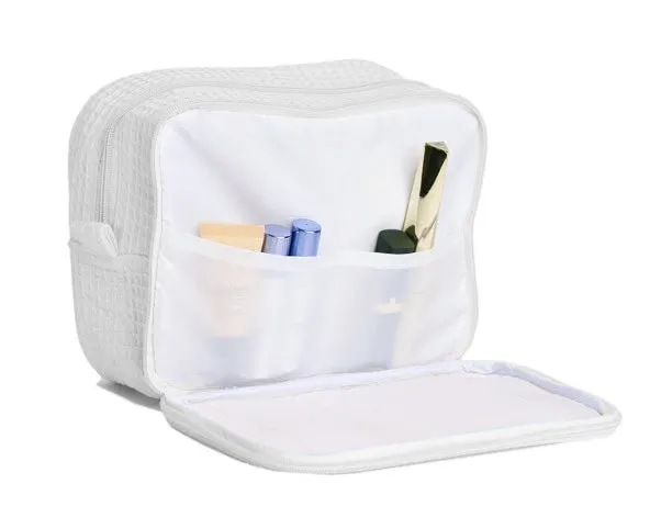 Alpha Delta Pi Waffle Weave Cosmetic Bag