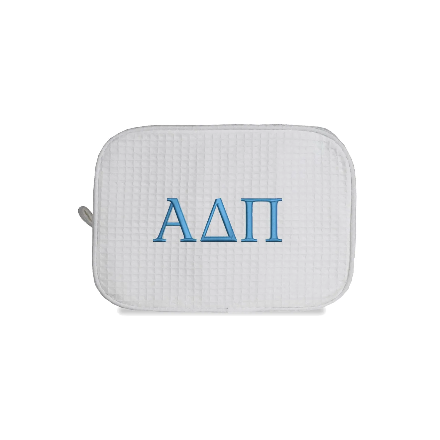 Alpha Delta Pi Waffle Weave Cosmetic Bag