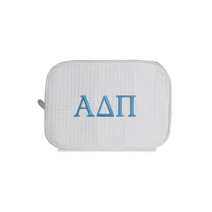 Alpha Delta Pi Waffle Weave Cosmetic Bag