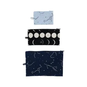 Baggu Flat Pouch Set, Night Sky