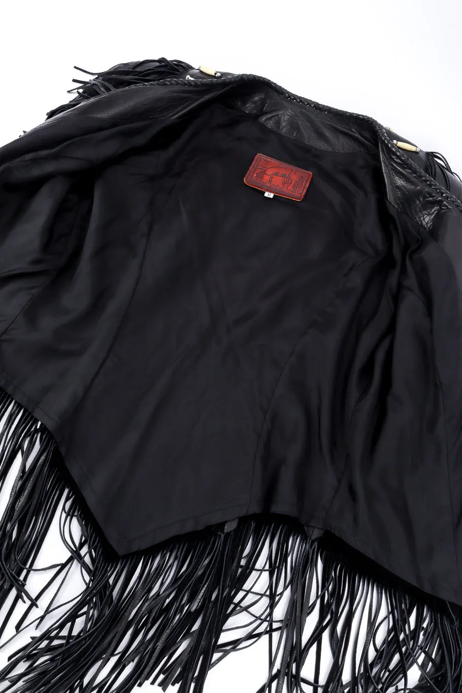 Beaded Leather Fringe Jacket