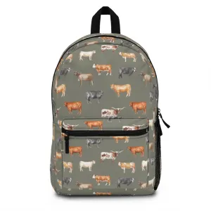 Beef Cows Backpack in Army Green