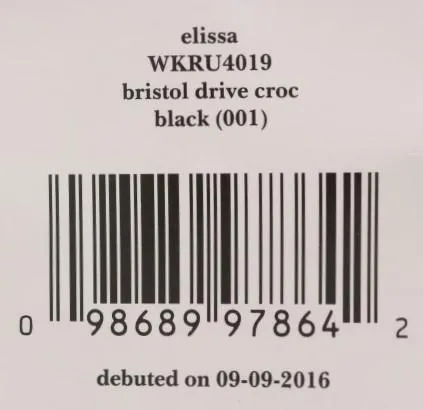 Black Bristol Drive Croc ELISSA Shoulder Bag