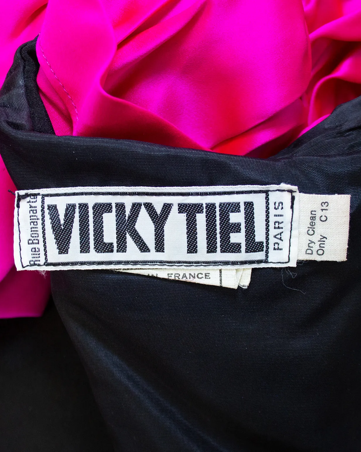 Black Gown with Large Pink Bow