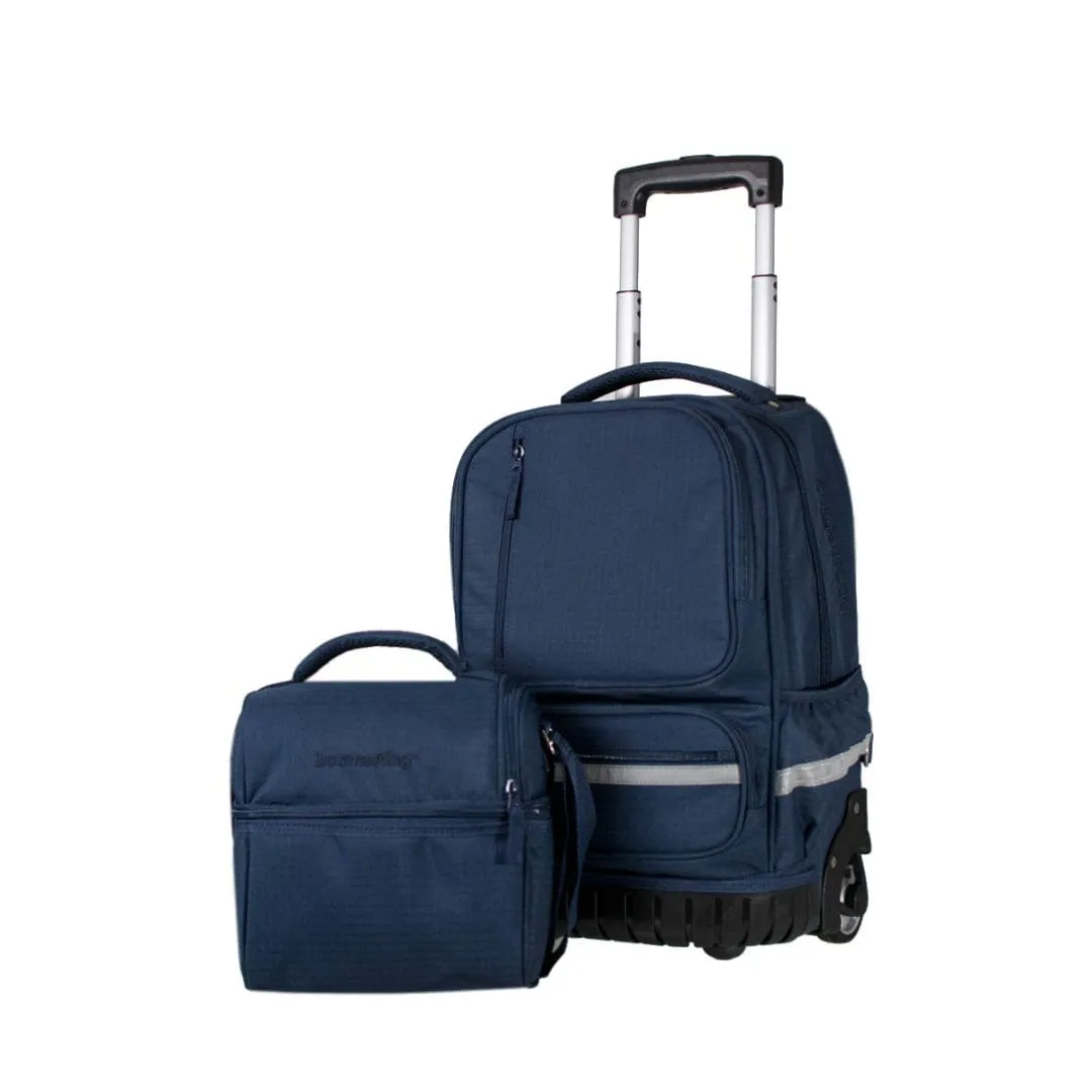Boomerang Large 2 Piece School Trolley Bag Navy