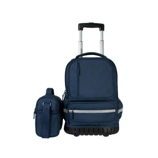 Boomerang Large 2 Piece School Trolley Bag Navy