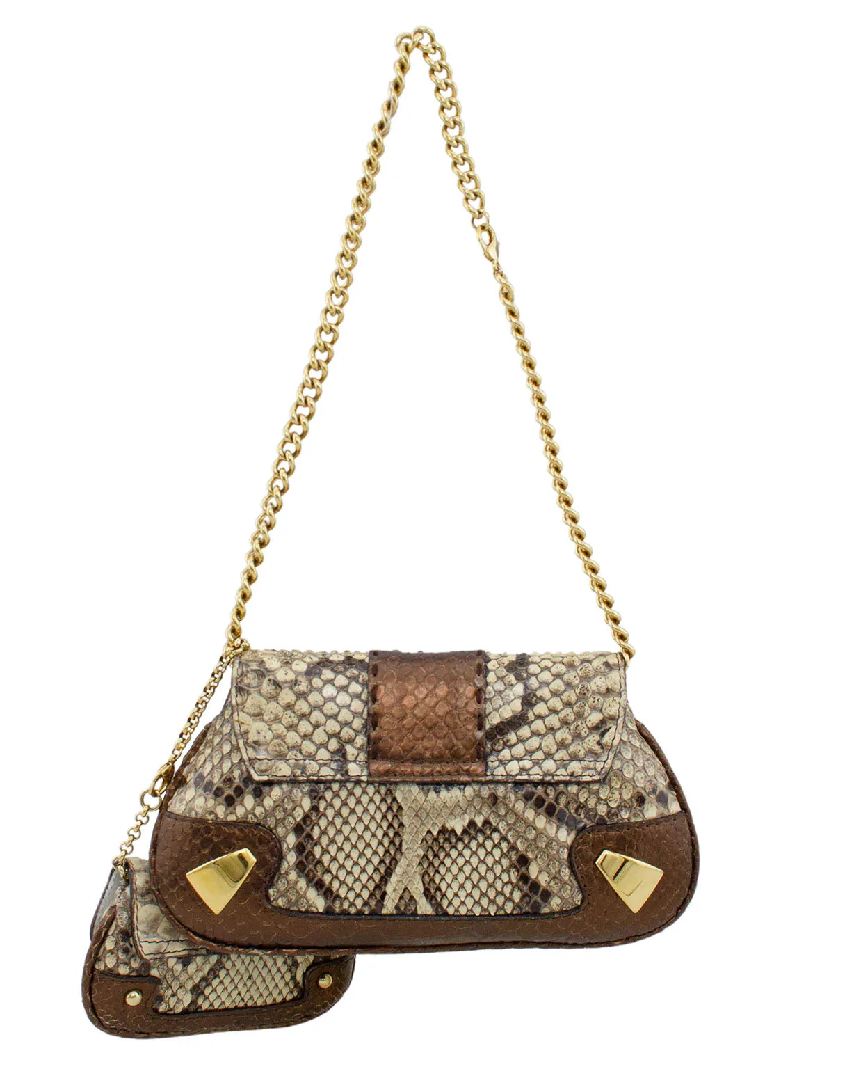Bronze Bag and Matching Wristlet
