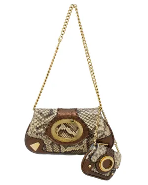 Bronze Bag and Matching Wristlet
