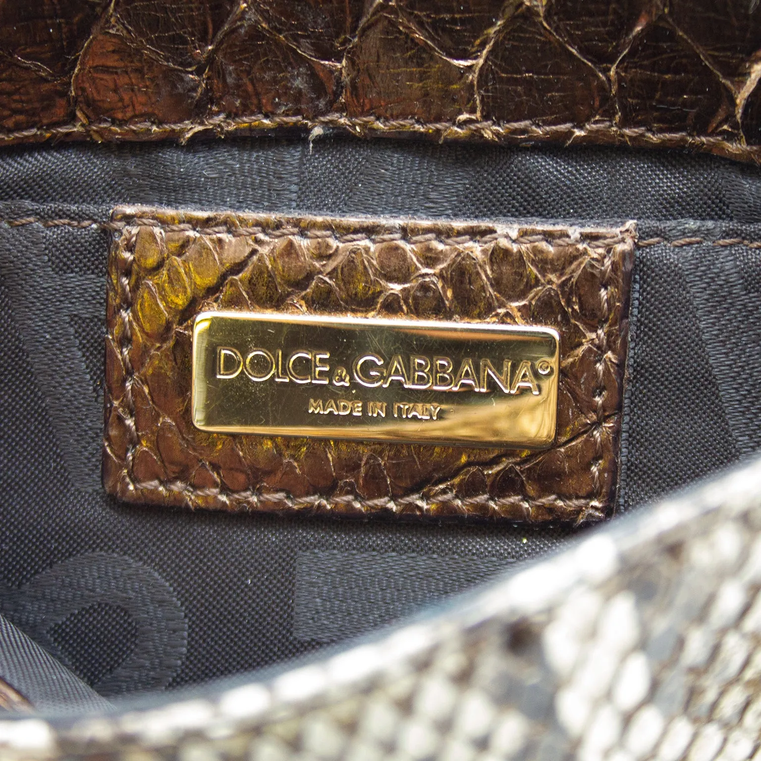 Bronze Bag and Matching Wristlet
