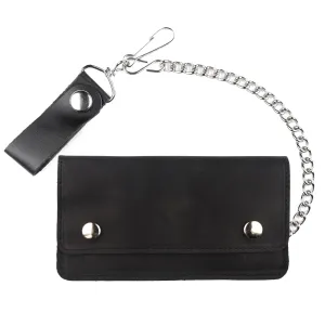 BW829-23  7" Oil Tanned Biker Wallet