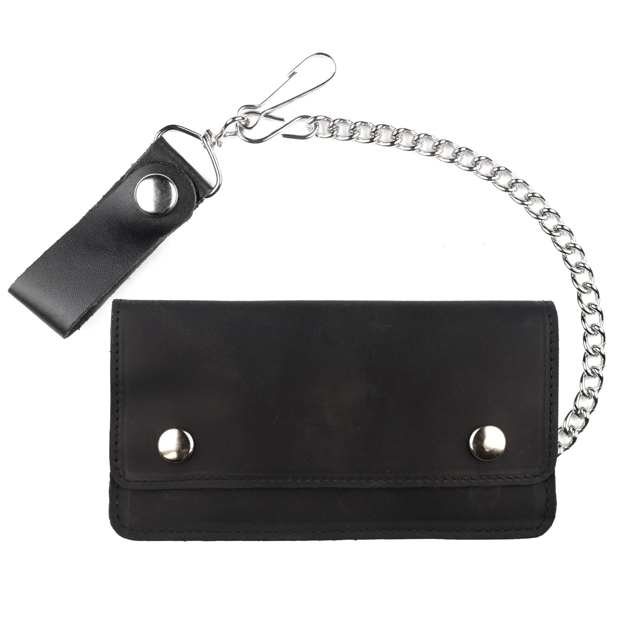 BW829-23  7" Oil Tanned Biker Wallet