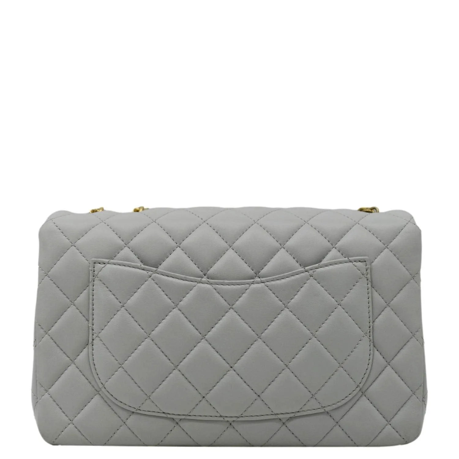 CHANEL Sweet Camellia Flap Adjustable Chain WOC Quilted Leather Crossbody Bag Light Blue