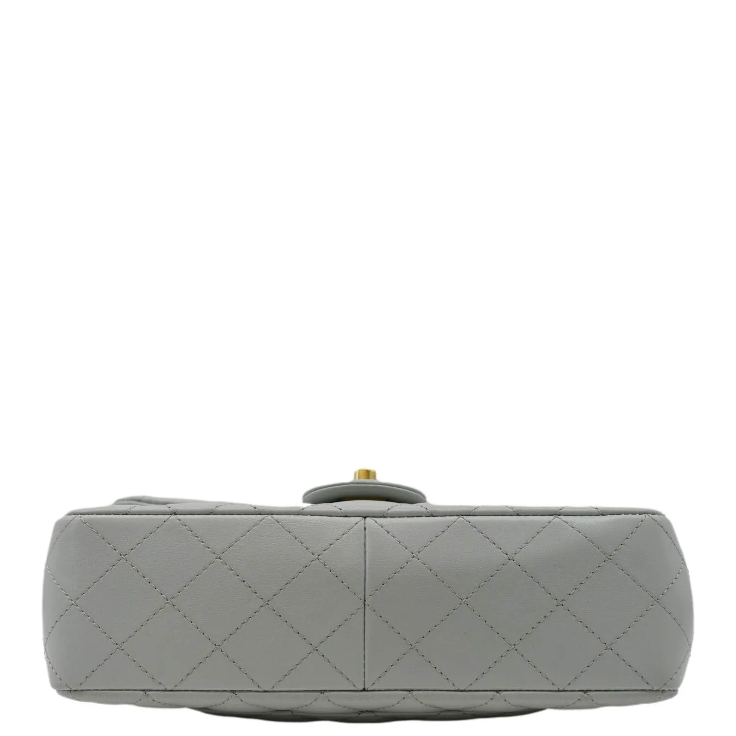 CHANEL Sweet Camellia Flap Adjustable Chain WOC Quilted Leather Crossbody Bag Light Blue