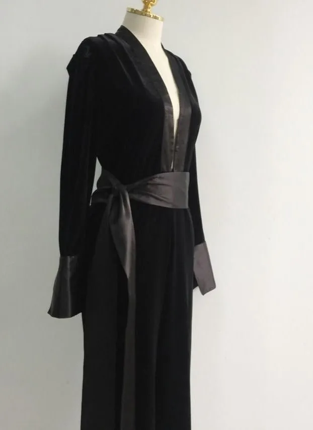 Charlie Black Velvet Jumpsuit