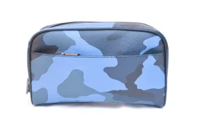 Coach Blue Camo Travel Zip Pouch