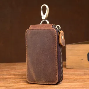 Crazy Horse Leather Key Wallet Leather Keys Holder Card Holder Wallet MSG2158