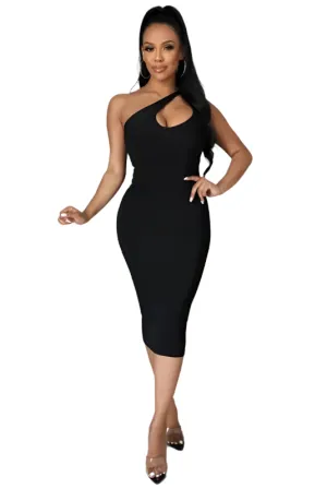 Crossbody Cut Out Dress