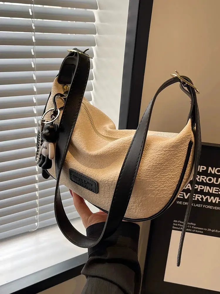 Draped Shoulder Hobo Bag
