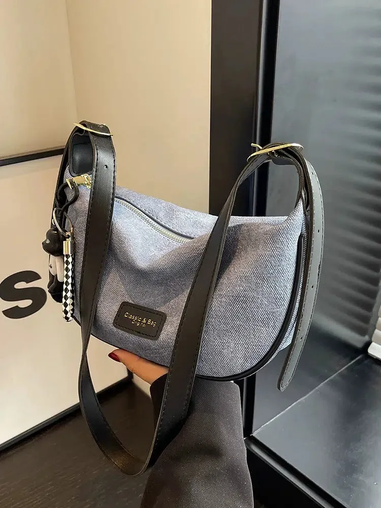 Draped Shoulder Hobo Bag