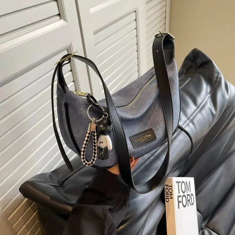Draped Shoulder Hobo Bag