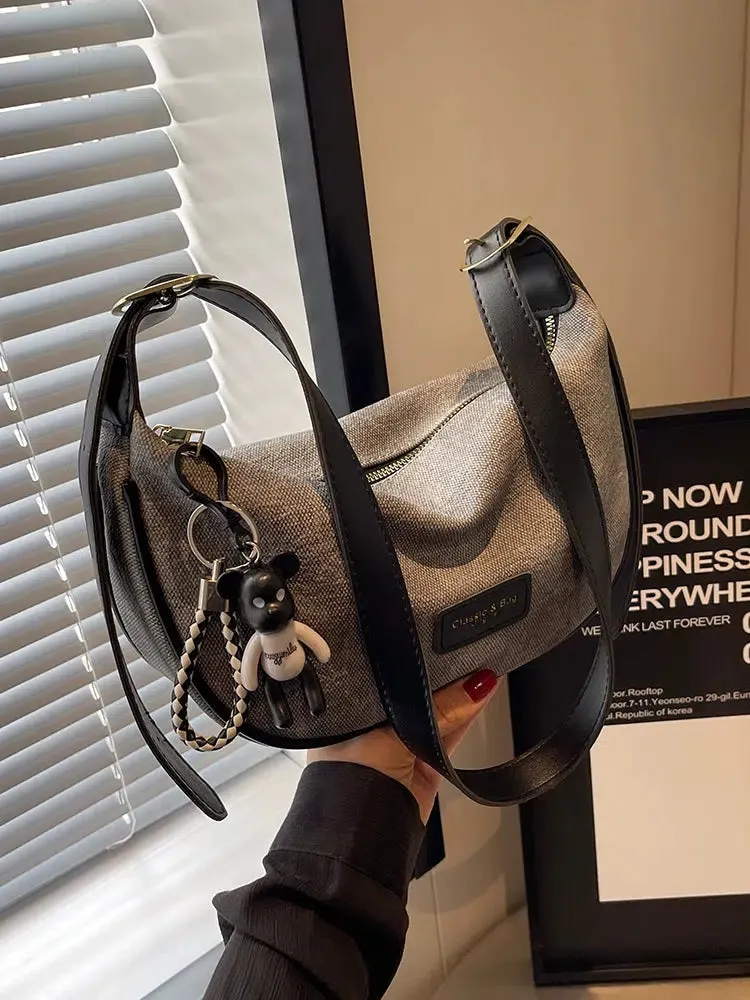 Draped Shoulder Hobo Bag