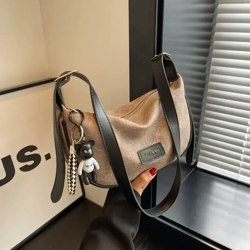 Draped Shoulder Hobo Bag