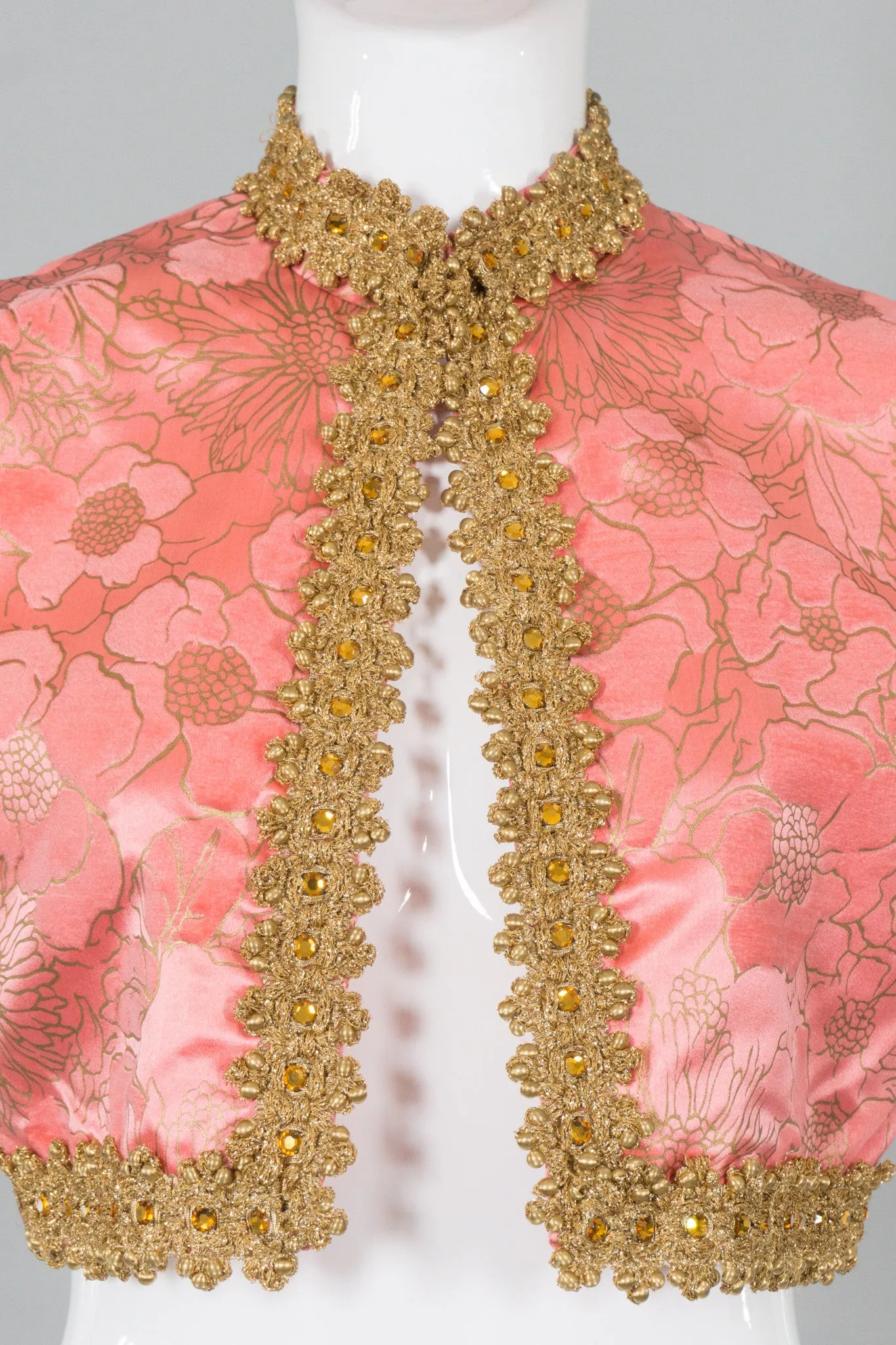 Embellished Floral Cropped Vest