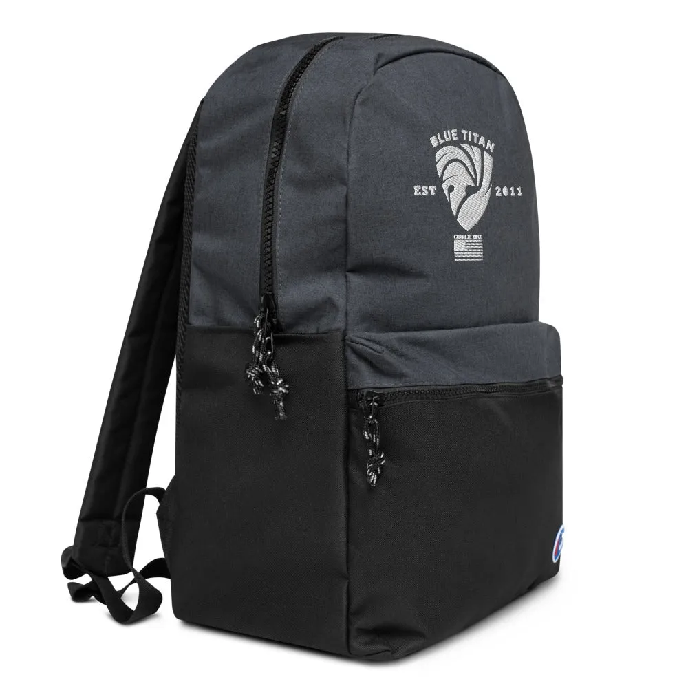 Embroidered Champion Blue Titan Backpack