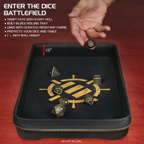 ENHANCE RPG Community Dice Organizer Case & XL Rolling Tray