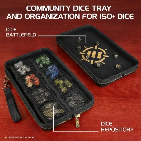 ENHANCE RPG Community Dice Organizer Case & XL Rolling Tray