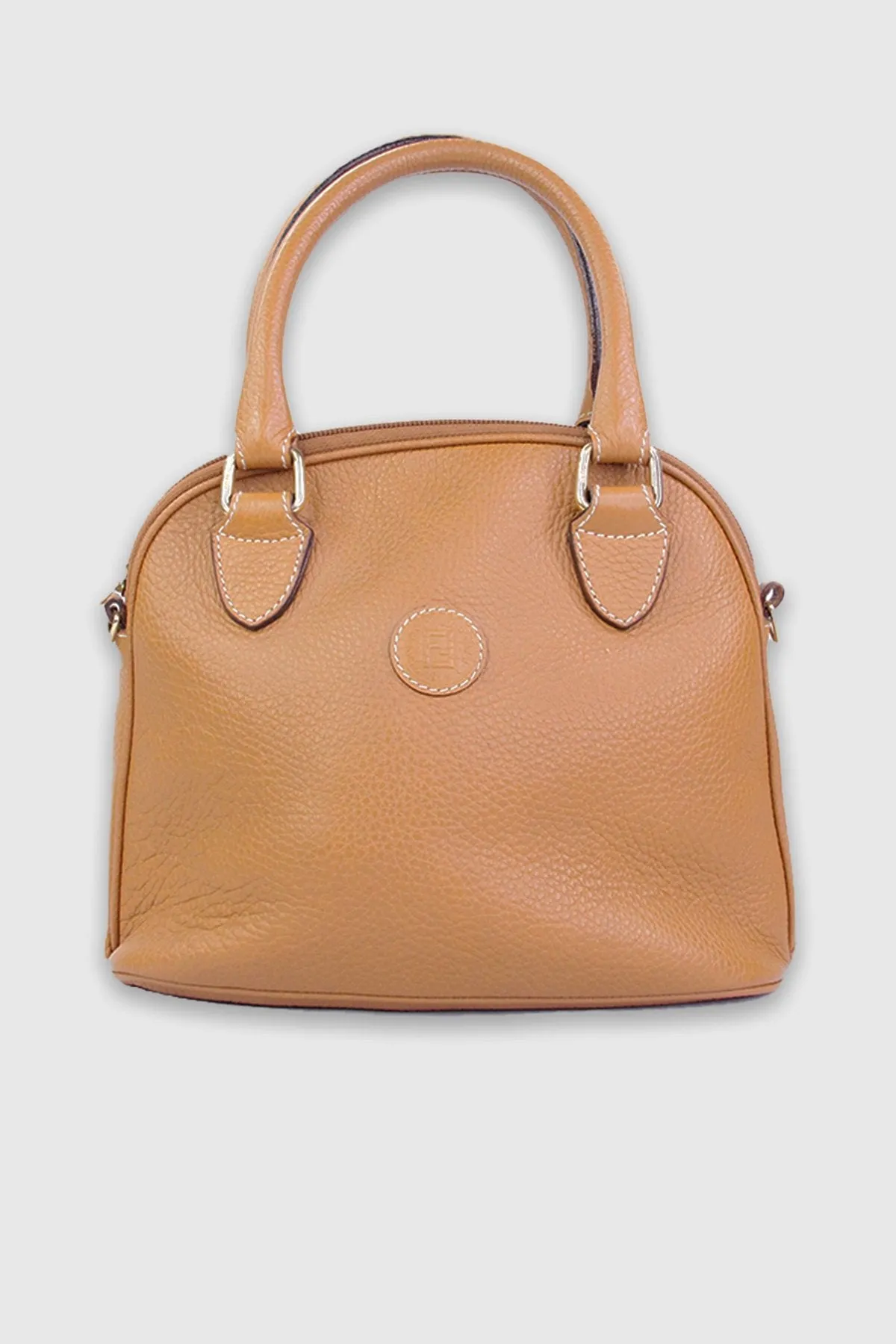 Fendi Brown Leather Top Handle Handbag