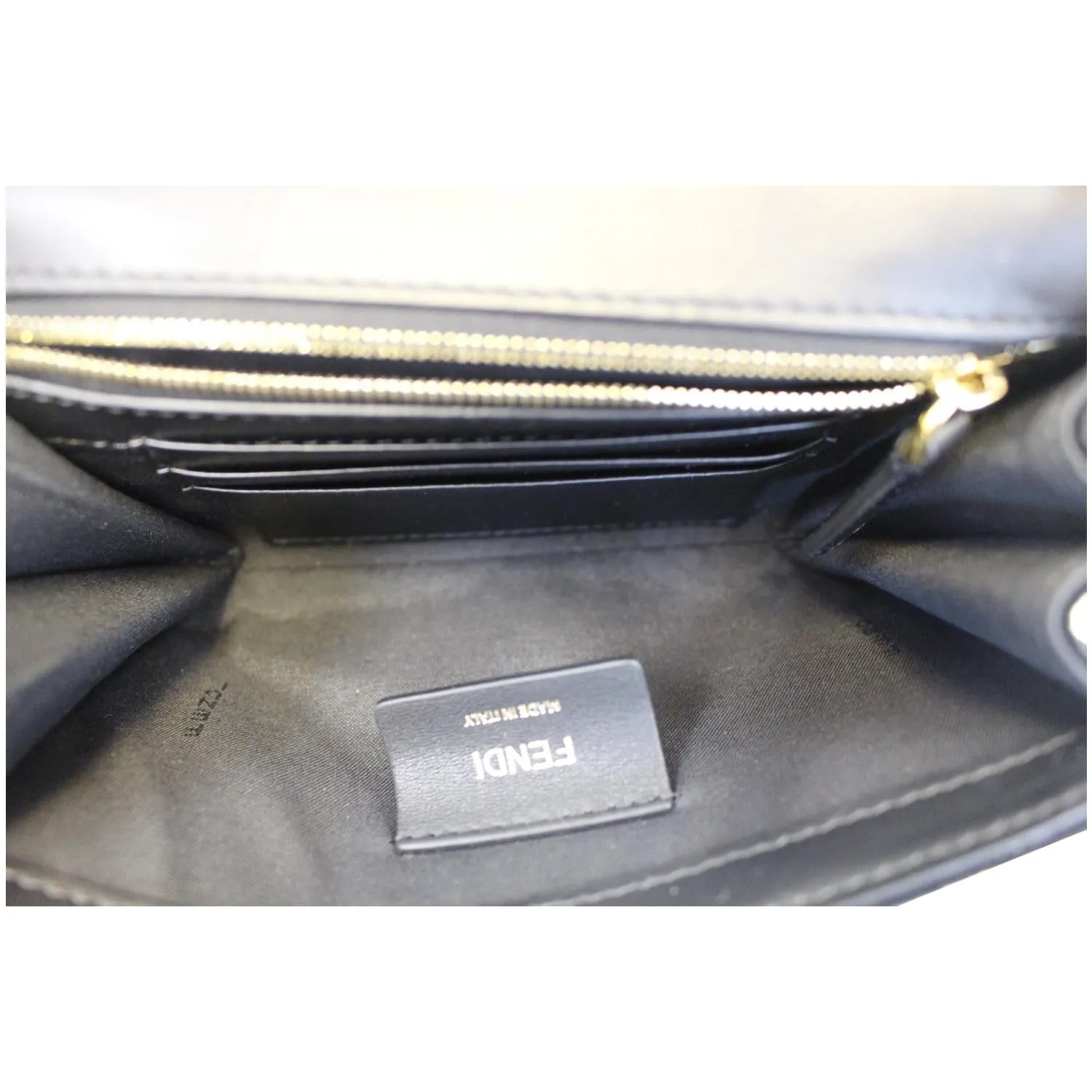 FENDI Velvet Wallet On Chain Shoulder Crossbody Bag