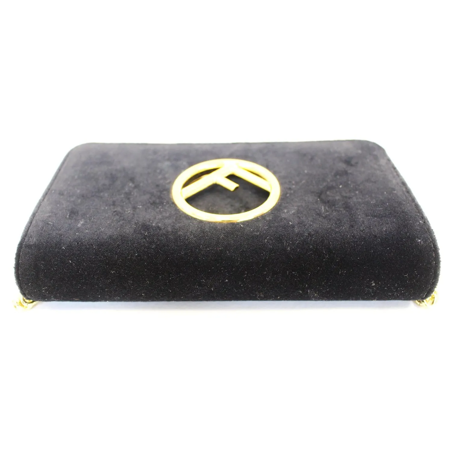 FENDI Velvet Wallet On Chain Shoulder Crossbody Bag